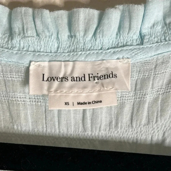 Lovers + Friends Finnegan Dress Light Blue Size XS Coquette Feminine - Picture 3 of 9